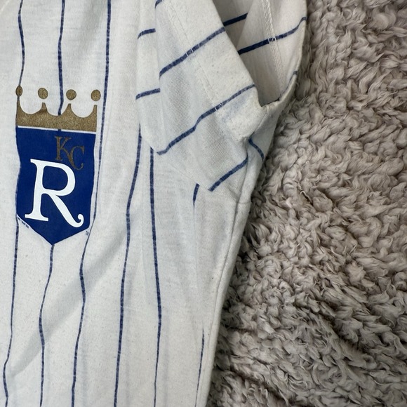 Nike Kansas City Royals‎  T-Shirt Women XL Cooperstown Striped KC Baseball - Picture 7 of 9